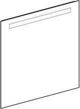 Geberit Option Basic Lichtspiegel eckig 50x70cm mit LED-Beleuchtung oben, Aluminium eloxiert