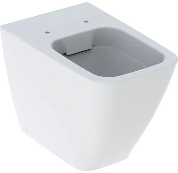 Geberit iCon Stand-WC eckig, Tiefspüler, Rimfree, wandbündig, weiß