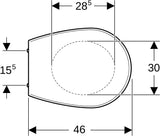 Geberit Renova WC-Sitz oval manhattan mit Deckel, Befestigung von unten, Duroplast