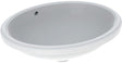 Geberit VariForm Unterbauwaschtisch oval 56x46 cm, weiß, KeraTect, ohne Hahnloch