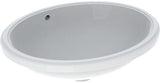 Geberit VariForm Unterbauwaschtisch oval 56x46 cm, weiß, KeraTect, ohne Hahnloch