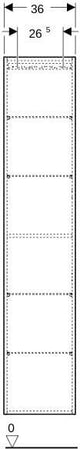 GEBERIT ONE Hochschrank 36 cm, 1 Tür, weiß hochglänzend, wandhängend, Soft-Close
