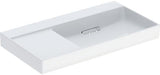 Geberit ONE Waschtisch 90x48 cm CleanDrain, Ablage rechts, ohne Hahnloch, KeraTect weiß