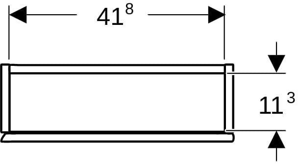 Geberit Hängeschrank iCon quadratisch 45 cm, 1 Tür, weiß hochglänzend, mit Dämpfung
