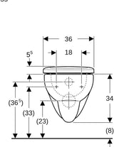 GEBERIT Renova Set Wand-WC Tiefspüler mit WC-Sitz, weiß – Wandmontage