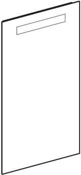 Geberit Option Basic Lichtspiegel eckig 50x70cm mit LED-Beleuchtung oben, Aluminium eloxiert