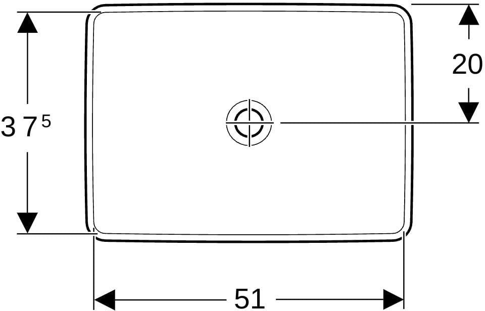 Geberit VariForm Einbauwaschtisch rechteckig 55x40 cm ohne Hahnloch ohne Überlauf weiß KeraTect