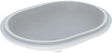Geberit VariForm Unterbauwaschtisch elliptisch 62,5 cm weiß KeraTect ohne Hahnloch