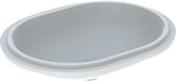 Geberit VariForm Unterbauwaschtisch elliptisch 62,5 cm weiß KeraTect ohne Hahnloch