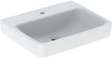 Geberit Renova Plan Waschtisch 55x44 cm mit Hahnloch, ohne Überlauf, weiß