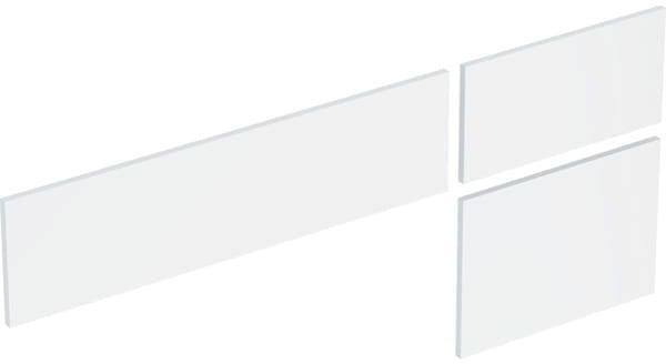Geberit VariForm Schubladenfront-Set für Waschtisch-Unterschrank, 3 Schubladen, B 135 cm, Weiß Hochglanz