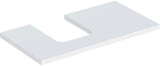 GEBERIT ONE Waschtischplatte 90 cm mit Ausschnitt links, weiß hochglänzend, für Aufsatzwaschtisch Schalenform