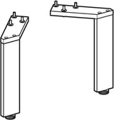 Geberit Set Füße schmal 2 St. – Höhenverstellbar, Hochglanz Verchromt, 15 cm
