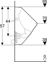 Geberit Urinal ALIVIO weiß – Wand-Urinal mit Spülrand, Zulauf oben, Ablauf hinten oder unten
