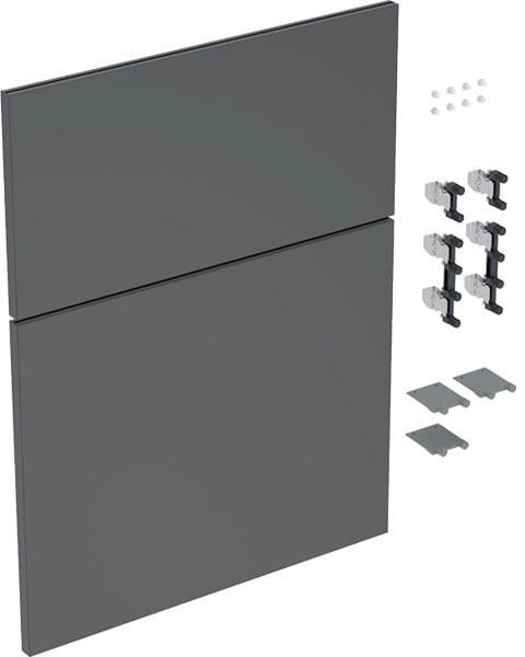 Geberit iCon Schubladenfront Set für Seitenschrank, 45 cm, weiß hochglänzend