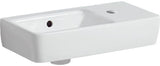 Geberit Renova Compact Handwaschbecken 50 x 25 cm, weiß, Hahnloch rechts, mit Überlauf