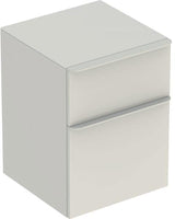 Geberit Smyle Seitenschrank 45x60x47 cm, weiß hochglänzend, 2 Schubladen, wandhängend