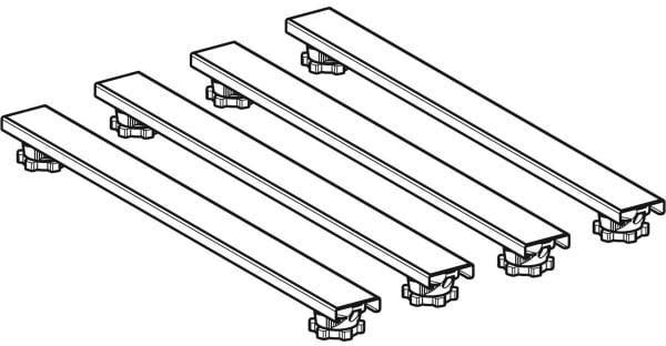 Geberit Set Füße und 4 Traversen 625mm für Duschwannen aus Steinharz, höhenverstellbar