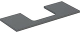 Geberit ONE Waschtischplatte 75x3x47 cm weiß hochglänzend mit mittigem Ausschnitt für Aufsatzwaschtisch