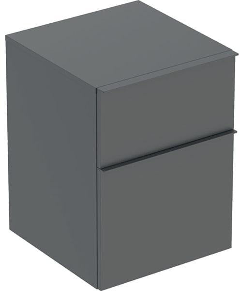 Geberit iCon Seitenschrank 45 cm – 2 Schubladen, weiß hochglänzend, wandhängend