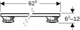 Geberit Set Füße und 4 Traversen 625mm für Duschwannen aus Steinharz, höhenverstellbar