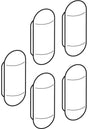 GEBERIT Set Puffer für Bidetsitz Vitelle – 5 Stück, zum Stecken, weiß