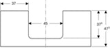 Geberit ONE Waschtischplatte 75x3x47 cm weiß hochglänzend mit mittigem Ausschnitt für Aufsatzwaschtisch