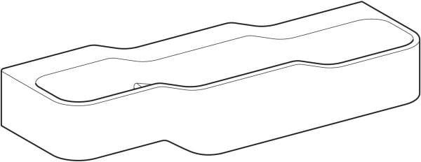 Geberit Bambini Spiel- und Waschlandschaft 140 cm, 3 Waschplätze, ohne Hahnloch, weiß