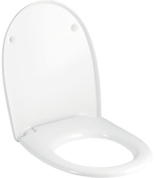 Geberit Felino WC-Sitz weiß mit Absenkautomatik und verchromten Scharnieren