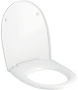 Geberit Felino WC-Sitz weiß mit Absenkautomatik und verchromten Scharnieren