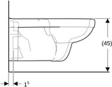 GEBERIT Renova Comfort Wand-WC eckig, spülrandlos Rimfree, 70 cm Ausladung, weiß
