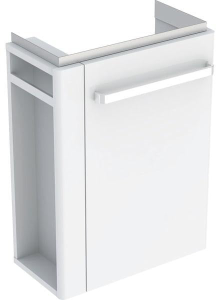 Geberit Renova Compact Unterschrank für Handwaschbecken, 44,8 cm, weiß, mit Handtuchhalter links