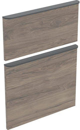 Geberit Smyle Schubladenfronten 2 Stück Nussbaum Hickory mit Griffen für WTU