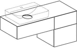 Geberit VariForm Waschtischunterbau 120 cm, 3 Schubladen, lava matt – Wandhängend
