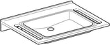 Geberit Publica Waschtisch 70x55 cm weiß matt, demenzgerecht, barrierefrei, ohne Hahnloch