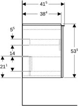Geberit Acanto Waschtischunterschrank 60 cm – 1 Schublade, 1 Innenschublade, verkürzte Ausladung, weiß hochglänzend