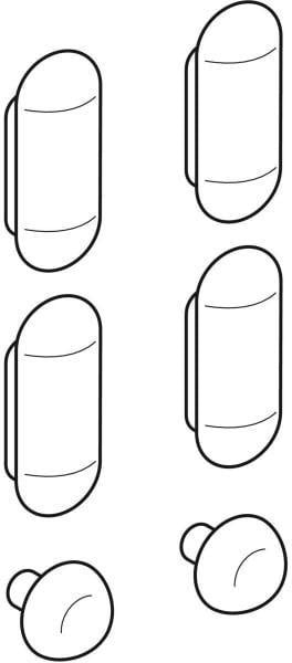 GEBERIT Puffer Set für WC-Sitz Colibri – Ersatzteilset für stabilen Sitz