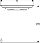 Geberit ONE Möbelwaschtisch 750x400 mm KeraTect CleanDrain verkürzte Ausladung
