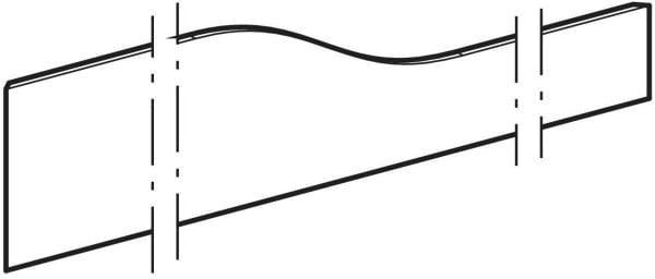 Geberit Bambini Dekorblende Front für 4 WT-Armaturen, tieferes Becken links, weiß