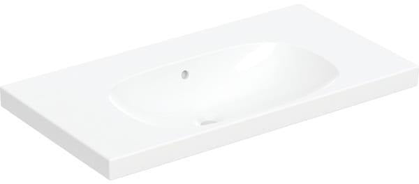 Geberit Acanto Waschtisch 90 cm mit Ablagefläche, ohne Hahnloch, weiß – Unterbaufähig