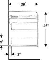 Geberit ONE Unterschrank für Waschtisch mit 2 Schubladen, weiß hochglänzend, 74,5 cm