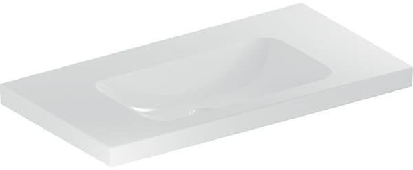 Geberit iCon Light Waschtisch 90x48 cm mit Ablagefläche, Hahnloch und Überlauf, weiß