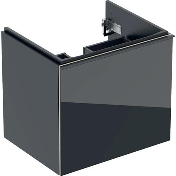 Geberit Acanto Waschtischunterschrank 59,5 cm, 1 Schublade mit Innenschublade, weiß hochglänzend