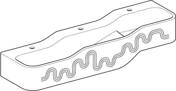 GEBERIT Bambini Spiel- und Waschlandschaft 140 cm – 3 Waschplätze, 3 Hahnlöcher, weiß-alpin matt
