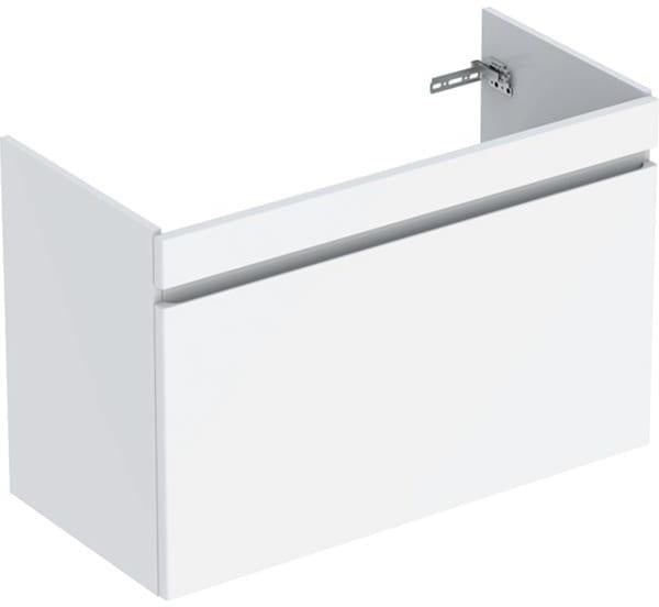 Geberit Renova Plan Waschtischunterschrank Nussbaum hickory hell mit Schublade & Innenschublade