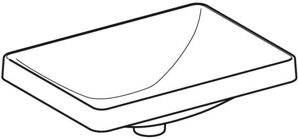 Geberit VariForm Einbauwaschtisch rechteckig 55x40 cm ohne Hahnloch ohne Überlauf weiß KeraTect