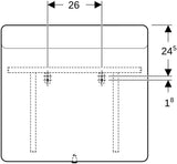 Geberit Option Lichtspiegel 90x65 cm mit LED-Beleuchtung oben – Aluminium gebürstet