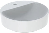 Geberit VariForm Aufsatzwaschtisch rund 45 cm mit Hahnlochbank, weiß KeraTect