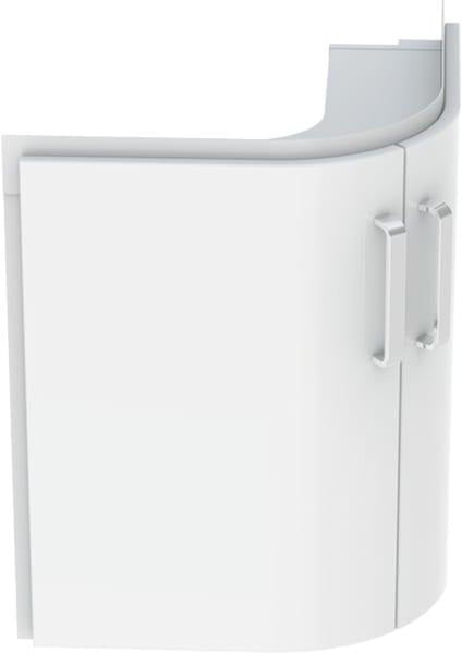 GEBERIT Renova Compact Eck-Waschtischunterschrank 69 cm, 2 Türen, weiß hochglanz