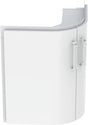 GEBERIT Renova Compact Eck-Waschtischunterschrank 69 cm, 2 Türen, weiß hochglanz
